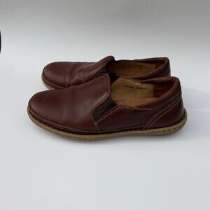 Born Mayflower II Brown Leather Comfort Insole Slip On Loafer Shoe SZ 7.5 Career